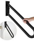 20 Inch Stainless Steel Handrail For 1 To 3 Steps, 1.25 Inch Tube, Oil Rubbed White Safety Grab Bar, Wall Mounted Stair Rail