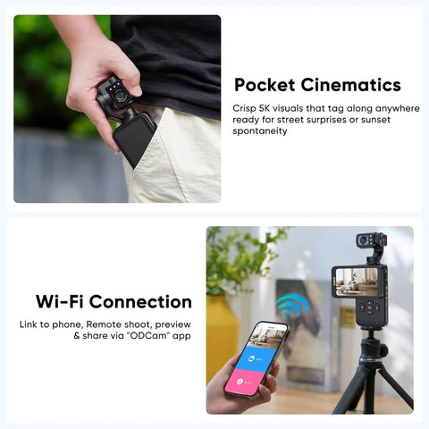 Person using Handheld Gimbal Camcorder With 3-Axis Stabilization, 3.5 Inch Rotating Touch Screen, Face Tracking, Wide Angle, Long Battery Life, 4K 60FPS Video Camera For Vlogging And Travel, Keepin It Smooth Footage In Any Setting from pocket