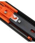 Close-up of 2 Pack Heavy Duty Metal Buffer Drawer Slides Bottom Mounted Concealed Design showing smooth gliding mechanism.