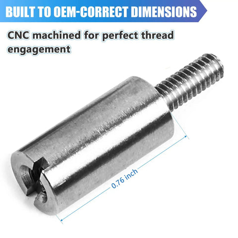 CNC machined standoff from Stainless Steel Timer Plate Stand Off Kit With Screws And Washers For Shovelhead EVO Big Twin And Sportster Ironhead Evolution Fits 1970 1999 Shovelhead And 1971 2003 Harley Models Prevents Breakage And Thread Damage Vibration Resistant Hardware, showing 0.76 inch length