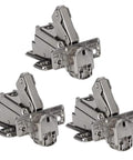 Three sets of hydraulic soft close cabinet hinge with copper core damping system for quiet no slam closings, durable and easy to install.