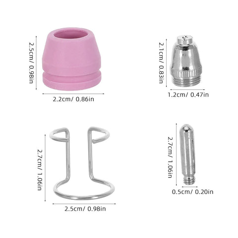 Plasma Torch Consumables One Set With Nozzle Tip And Electrodes For Pro Grade Precision Cutting And Welding Accessories Durable Replacement Parts For Air Plasma Cutter, 2.5cm nozzle