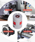Aluminum Plum Flexible Shaft Coupling D30L42 Bore 8mm To 16mm Motor Connector Flexible Coupler with 3D printer, CNC machine, stepper motor, ball screws.