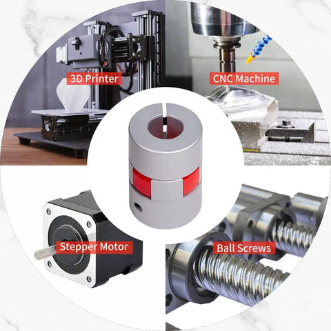 Aluminum Plum Flexible Shaft Coupling D30L42 Bore 8mm To 16mm Motor Connector Flexible Coupler with 3D printer, CNC machine, stepper motor, ball screws.