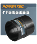 Heavy Duty 4 Inch Pipe Hose Adapter Quick Coupler For Workshop Dust Collection ABS Plastic Tubing Hookup on display.