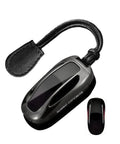 Sleek Rugged Carbon Fiber Key Fob Protector Case Optimized Perfect Fit Tesla Model X attached to a black braided keyring.