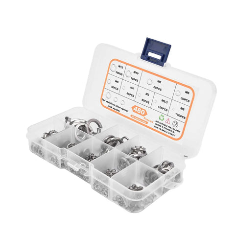 Flat Washer Set 480 Pcs 304 Stainless Steel Metric M2 To M10 Assortment Kit For Automotive Marine Electrical Appliance Hardware Repair Ideal For DIY Projects And Everyday Fixes Must Have, organized box