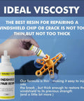 Hand applying Windshield Crack Repair Kit With 20ml Resin And Pressure Syringes for easy DIY auto glass repair.