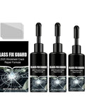 Ultimate 2026 Upgraded Windshield And Glass Crack Repair Kit with three bottles and packaging for quick DIY fixes on glass surfaces