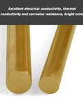 Top Shelf Solid Brass Round Rod 15Mm Diameter By Point Three Meter Length Two Pack Pure Copper Alloy Stock For Diy Metalworking And Electrical Fabrication Hacksaw Friendly Shop Floor Bar showing bright color and smooth finish.