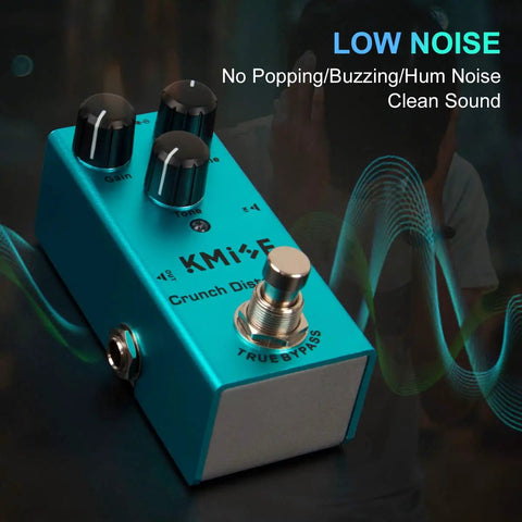 Beefy Crunch Distortion Guitar Effects Pedal Mini Single Type DC 9V True Bypass With Noise Reduction Plus Compact Metal Body