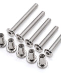 1/4-20 Furniture Connector Bolts And Barrel Nuts Kit With Hex Key, 20 Pairs, 304 Stainless Steel 18-8, Flat Hex Socket Cap Screws displayed