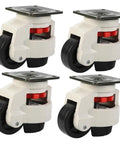 Beefy 4 Pack Heavy Duty Workbench Casters Leveling With 500kg Capacity Universal Adjustable Transport Wheels Flat Plate Swivel Feet For Carts And Equipment Easy Mobility And Solid Stability, 4 caster set
