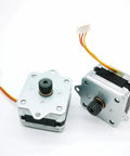 Nema 14 Stepper Motor 35x35mm Frame 1.8 Degree Step 2 Phase 4 Wires 1.2A 0.1N m Torque For CNC Machines And 3D Printers Smooth Precise Motion Beefy Torque For Rock Solid Performance In Tough Jobs. two compact stepper motors with 4-wire leads