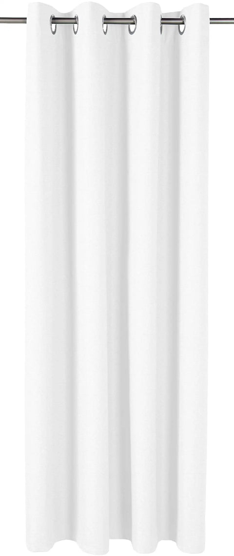 Room Darkening Blackout Curtain Panels With Grommets Set Of 2 White 52 By 63 Inches For Privacy, Noise Blocking, Energy Saving