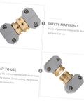 Top Tier Garden Hose Repair Connector Kit With Quick Disconnect Male Female Fittings For Easy Outdoor Setup And Leak Free High Pressure Water Flow brass and gray hose connector