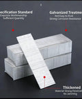Kickass Durability 18 Gauge Brad Nails Two Inch Galvanized Steel Fasteners For Pneumatic Or Electric Nail Guns Smooth As Butter No Rust Headaches Real Workhorse Tools 1500 Count Pack Ready To Roll stacked galvanized fasteners with one exposed, showcasing strong build and quality.