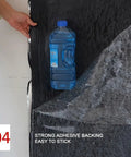 High Density Acoustic Foam Wall Panels Self Adhesive Aluminum Foil Backing For Studio Sound Treatment demonstrated with water bottle.