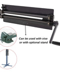 Heavy Duty Pro Sheet Metal Bead Roller with Six Dies Rotary Machine for Auto Panels, includes vise and optional stand.