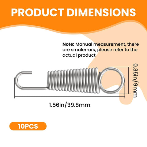 Dimensions of Ten 40mm Heavy Duty Replacement Springs For Vise Grips Locking Tool Parts Universal Fit For Table Vise