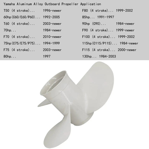 14 Diameter 11 Pitch Aluminum Boat Propeller For Yamaha Outboards 60HP To 130HP Right Hand Rotation With 15 Tooth Spline