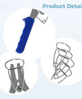 Premium Miter Clamps For Wood Decor And Frames, Heavy Duty Stainless Steel Spring Clamp Kit With Grippy Ergonomic Handles For Smooth Woodworking Projects That Last A Lifetime Without Rust Or Wear. 8-piece stainless steel miter clamp kit with blue handle