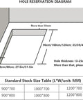 Hole reservation diagram for Dead Simple Electric Attic Ladder With Hassle Free Remote Control Pull Down Folding Loft Staircase.