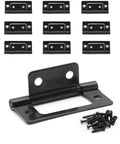 Matte Black Non-Mortise Door Hinges Set Of 10, 2x1 Inch Bifold Style Hinges with screws for kitchen cabinets