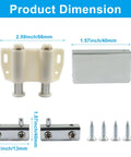 Glass Door Magnetic Catch And Pivot Hinge Kit White 7 Pieces No Drill Ready To Install Includes Magnetic Catch Latch 4 Glass Door Clamps 2 Strike Plates And 4 Black Stainless Screws, 5-6 mm