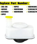 EVAP Leak Detection Pump Replacement 310-219 4B1593 ESM1003 LDP12 VDP12 shown with replaceable part numbers