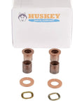 Club Car DS King Pin And Spindle Bronze Bushing Kit For 1981 And Up Golf Carts Includes 2 Bronze Bushings 2 Flanged Bushings 2 Thrust Bearings And King Pin Wave Washers For Easy DIY Repair, parts shown
