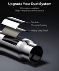 5 To 6 Inch Exhaust Elbow Tip With Clamp Chrome Diesel Tip For Pickup Trucks And Cars 5 Inch Inlet 6 Inch Outlet Durable Steel