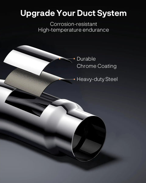 5 To 6 Inch Exhaust Elbow Tip With Clamp Chrome Diesel Tip For Pickup Trucks And Cars 5 Inch Inlet 6 Inch Outlet Durable Steel