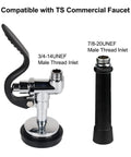 Pro Grade Pre Rinse Spray Valve Head For Commercial Kitchen Sinks High Pressure Dish Sprayer Nozzle with thread inlets