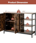 Heavy Duty Two Door Industrial Kitchen Storage Cabinet Featuring Slick Magnetic Closures Rock Solid Steel Frame And Next Level Adjustable Shelves dimensions with measurements shown.