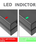 Versatile 42V 2A Scooter Charger With 6 In 1 Plugs LED indicators showing red for charging and green for full charge