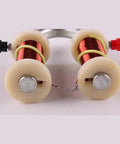 Close-up of Hands-On Electromagnet Demonstrator Kit For High School Physics Lab showing hoof-shaped coil structure and connectors