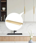 Sleek Matte Gold Finger Pulls For Cabinets Set Of 2 7.8 Inch Edge Drawer Pulls installed in modern kitchen