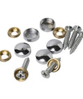Premium Brass Mirror Screw Caps With Concealed Hardware And Rust Resistant Design For Hassle Free Installation On Drywall And Glass Signs set of silver and brass screws and covers