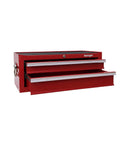 Industrial Two Drawer Portable On The Go Metal Tool Chest Cabinet 26 Inch Wide Middle Box with Ball Bearing Drawer Slides Central Cam Lock