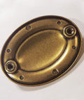 Antique Brass Bail Drawer Pull Set Four Pack Oval Drop Swing Handles For Cabinets Zinc Alloy 82mm Total Length 3.23 Inch