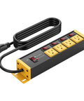 Heavy Duty 20 Amp Surge Protector Power Strip Workhorse With Independent Switches 6 Ft 12 Gauge Extension Cord Four Outlets