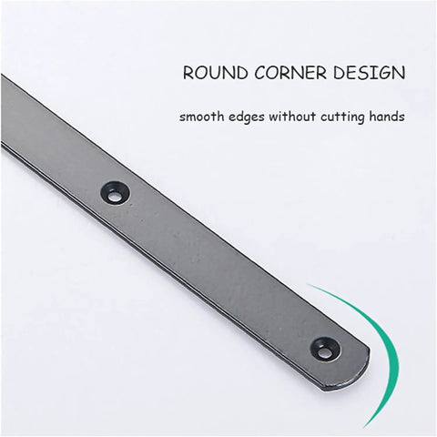 Heavy Duty Metal Corner Brackets Built Different Right Angle Floating Shelf Braces No Sweat Diy Home Storage Supports With Screws Black 25X15Cm Wall Mount Braces close-up of rounded corner design