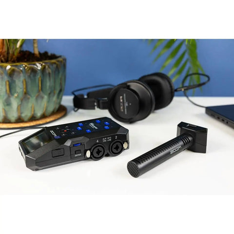 SSH6e Stereo Shotgun Microphone Capsule With Hairy Windscreen For H6 Essential H5 Studio And H6 Studio Mid Side Stereo Adjustable Side Mic