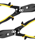 2-Piece 5-Blade Hand Crimper For Sheet Metal And Gutter, ergonomic grip, stainless steel, for HVAC ductwork and downspouts, two tools