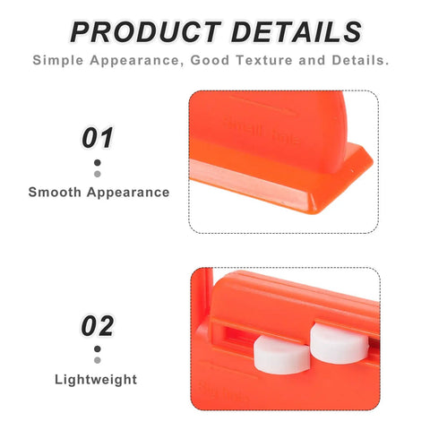 Triple Pack Double Head Needle Threader Tool For Hand Sewing With Accurate Thread Insertion And User Friendly Plastic Design Portable Orange Threading Tool For On The Go Use, orange plastic close-up