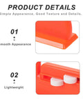 Three Piece Double Needle Threader For Hand Sewing And Machine Use Portable Plastic DIY Sewing Tool, orange plastic detail view