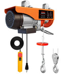 Beastly 1320 Lb Electric Hoist Winch With 13 Ft Remote Control, zinc plated steel wire cable, detailed view.