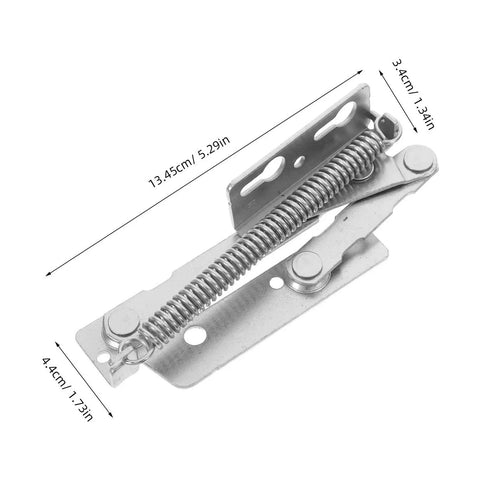 Heavy Duty 80 Degree Foldable Cabinet Corner Hinges Set With Spring Lifting Brackets, cold-rolled steel dimensions shown