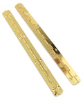 Antique Gold Piano Hinge Long Folding Butt Hinge For Metal And Wood Boxes And Cabinets With Screws 7.87 By 0.67 Inches Two Pack